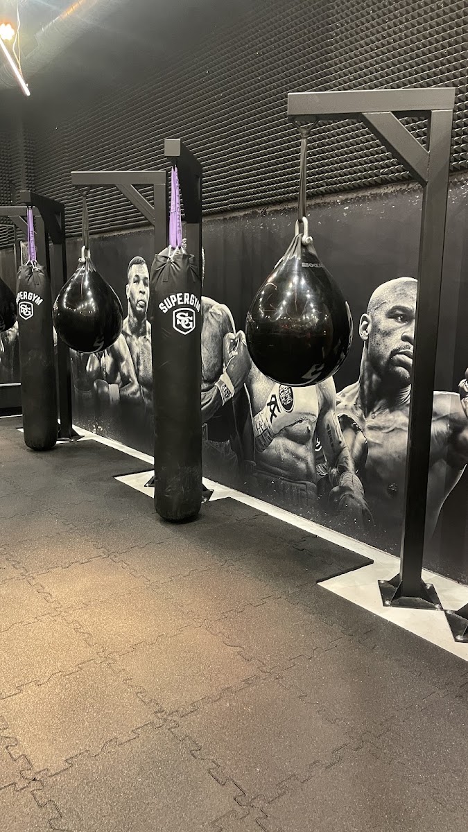 SuperGym: Airtex muurprint boksers in de fight-zone